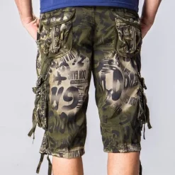 Sale OUKU Men's Tactical Shorts Cargo Shorts Camo Shorts Shorts Buttons Multi Pocket Camo Camouflage Wearable Knee Length Outdoor Daily Camping & Hiking Fashion Classic Camouflage Blue Camouflage Gray