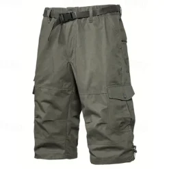 Outlet OUKU Men's Tactical Shorts Cargo Shorts Shorts Hiking Shorts Buttons Multi Pocket Plain Wearable Short Outdoor Daily Going out Fashion Classic Black Army Green