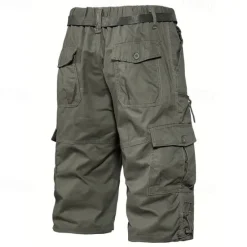 Outlet OUKU Men's Tactical Shorts Cargo Shorts Shorts Hiking Shorts Buttons Multi Pocket Plain Wearable Short Outdoor Daily Going out Fashion Classic Black Army Green