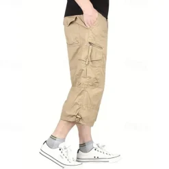 Outlet OUKU Men's Tactical Shorts Cargo Shorts Shorts Hiking Shorts Buttons Multi Pocket Plain Wearable Short Outdoor Daily Going out Fashion Classic Black Army Green