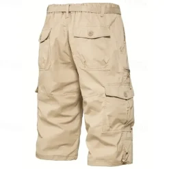 Outlet OUKU Men's Tactical Shorts Cargo Shorts Shorts Hiking Shorts Buttons Multi Pocket Plain Wearable Short Outdoor Daily Going out Fashion Classic Black Army Green