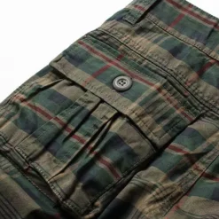 Outlet OUKU Men's Tactical Shorts Cargo Shorts Shorts Pocket Plaid Comfort Breathable Outdoor Daily Going out Fashion Casual Green Khaki