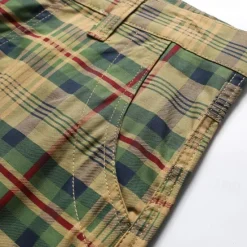 Outlet OUKU Men's Tactical Shorts Cargo Shorts Shorts Pocket Plaid Comfort Breathable Outdoor Daily Going out Fashion Casual Green Khaki