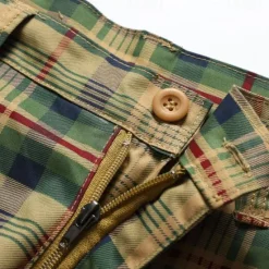 Outlet OUKU Men's Tactical Shorts Cargo Shorts Shorts Pocket Plaid Comfort Breathable Outdoor Daily Going out Fashion Casual Green Khaki