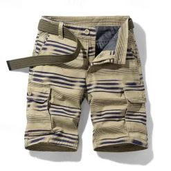Discount OUKU Men's Tactical Shorts Cargo Shorts Shorts Buttons Multi Pocket Stripe Wearable Short Outdoor Daily Camping & Hiking Fashion Classic Black Army Green