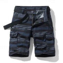 Discount OUKU Men's Tactical Shorts Cargo Shorts Shorts Buttons Multi Pocket Stripe Wearable Short Outdoor Daily Camping & Hiking Fashion Classic Black Army Green