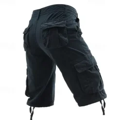 Outlet OUKU Men's Tactical Shorts Cargo Shorts Shorts Buttons Multi Pocket Plain Wearable Knee Length Outdoor Daily Camping & Hiking Fashion Classic Black Army Green
