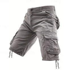 Outlet OUKU Men's Tactical Shorts Cargo Shorts Shorts Buttons Multi Pocket Plain Wearable Knee Length Outdoor Daily Camping & Hiking Fashion Classic Black Army Green