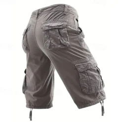 Outlet OUKU Men's Tactical Shorts Cargo Shorts Shorts Buttons Multi Pocket Plain Wearable Knee Length Outdoor Daily Camping & Hiking Fashion Classic Black Army Green
