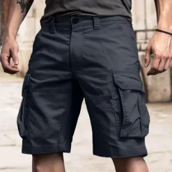 Best OUKU Men's Tactical Shorts Cargo Shorts Shorts Buttons Multi Pocket Plain Wearable Short Outdoor Daily Camping & Hiking Fashion Classic White Royal Blue