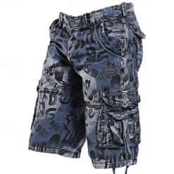 New OUKU Men's Tactical Shorts Cargo Shorts Camo Shorts Shorts Buttons Multi Pocket Camo Camouflage Wearable Knee Length Outdoor Daily Camping & Hiking Fashion Classic Camouflage Blue Camouflage Gray