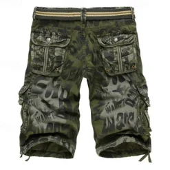 New OUKU Men's Tactical Shorts Cargo Shorts Camo Shorts Shorts Buttons Multi Pocket Camo Camouflage Wearable Knee Length Outdoor Daily Camping & Hiking Fashion Classic Camouflage Blue Camouflage Gray
