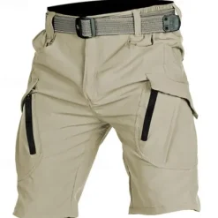 New OUKU Men's Tactical Shorts Cargo Shorts Zipper Pocket Plain Waterproof Breathable Outdoor Daily Going out Fashion Casual Black Green