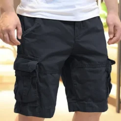 Best OUKU Men's Tactical Shorts Cargo Shorts Shorts Buttons Multi Pocket Plain Camouflage Wearable Knee Length Outdoor Daily Camping & Hiking Fashion Classic Camouflage khaki White