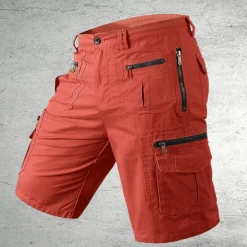 OUKU Men's Tactical Shorts Cargo Shorts Shorts Hiking Shorts Buttons Multi Pocket Plain Wearable Short Outdoor Daily Camping & Hiking Fashion Classic Black Light Green