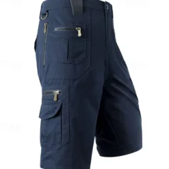 OUKU Men's Tactical Shorts Cargo Shorts Shorts Hiking Shorts Buttons Multi Pocket Plain Wearable Short Outdoor Daily Camping & Hiking Fashion Classic Black Light Green