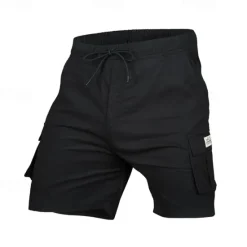 Hot OUKU Men's Tactical Shorts Cargo Shorts Shorts Drawstring Elastic Waist Multi Pocket Plain Wearable Short Outdoor Daily Going out Fashion Classic Black Army Green