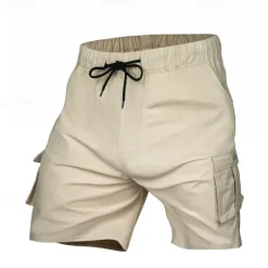 Hot OUKU Men's Tactical Shorts Cargo Shorts Shorts Drawstring Elastic Waist Multi Pocket Plain Wearable Short Outdoor Daily Going out Fashion Classic Black Army Green