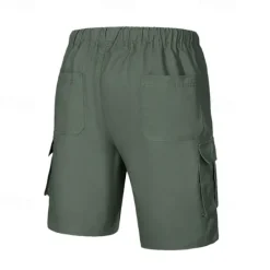 Hot OUKU Men's Tactical Shorts Cargo Shorts Shorts Drawstring Elastic Waist Multi Pocket Plain Wearable Short Outdoor Daily Going out Fashion Classic Black Army Green