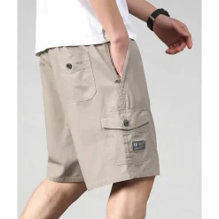 Sale OUKU Men's Tactical Shorts Cargo Shorts Shorts Drawstring Elastic Waist Multi Pocket Plain Wearable Knee Length Outdoor Daily Camping & Hiking Fashion Classic Army Green Navy Blue