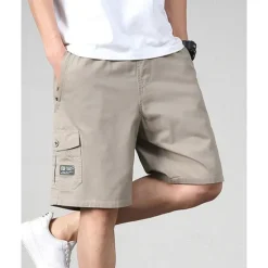 Sale OUKU Men's Tactical Shorts Cargo Shorts Shorts Drawstring Elastic Waist Multi Pocket Plain Wearable Knee Length Outdoor Daily Camping & Hiking Fashion Classic Army Green Navy Blue
