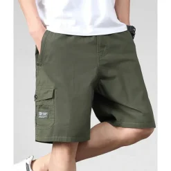 Sale OUKU Men's Tactical Shorts Cargo Shorts Shorts Drawstring Elastic Waist Multi Pocket Plain Wearable Knee Length Outdoor Daily Camping & Hiking Fashion Classic Army Green Navy Blue