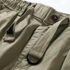 Hot OUKU Men's Tactical Shorts Cargo Shorts Shorts Buttons Elastic Waist Multi Pocket Plain Wearable Short Outdoor Daily Camping & Hiking Fashion Classic Black Army Green