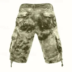 New OUKU Men's Tactical Shorts Cargo Shorts Camo Shorts Shorts Buttons Multi Pocket Camo Camouflage Wearable Short Outdoor Daily Camping & Hiking Fashion Classic Black Yellow