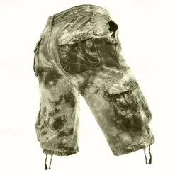 New OUKU Men's Tactical Shorts Cargo Shorts Camo Shorts Shorts Buttons Multi Pocket Camo Camouflage Wearable Short Outdoor Daily Camping & Hiking Fashion Classic Black Yellow