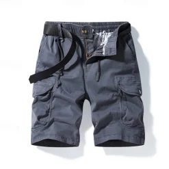 OUKU Men's Tactical Shorts Cargo Shorts Shorts Hiking Shorts Buttons Elastic Waist Multi Pocket Plain Wearable Short Outdoor Daily Camping & Hiking Fashion Classic Black Yellow