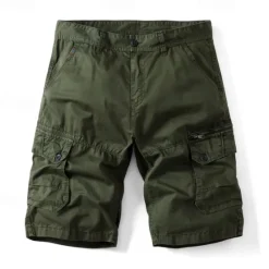 OUKU Men's Tactical Shorts Cargo Shorts Shorts Button Multi Pocket Plain Wearable Short Outdoor Daily Going out Fashion Classic Black Blue