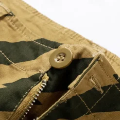 Clearance OUKU Men's Tactical Shorts Cargo Shorts Shorts Buttons Multi Pocket Stripe Wearable Knee Length Outdoor Daily Camping & Hiking Fashion Classic Black Army Green