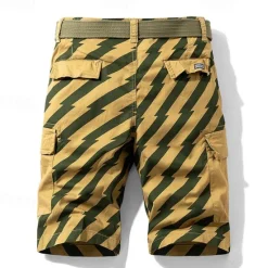 Clearance OUKU Men's Tactical Shorts Cargo Shorts Shorts Buttons Multi Pocket Stripe Wearable Knee Length Outdoor Daily Camping & Hiking Fashion Classic Black Army Green