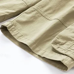 Best OUKU Men's Tactical Shorts Cargo Shorts Shorts Buttons Elastic Waist Multi Pocket Plain Wearable Short Outdoor Daily Camping & Hiking Fashion Classic Black Army Green