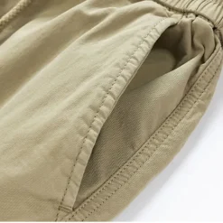 Best OUKU Men's Tactical Shorts Cargo Shorts Shorts Buttons Elastic Waist Multi Pocket Plain Wearable Short Outdoor Daily Camping & Hiking Fashion Classic Black Army Green