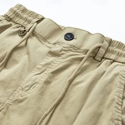 Best OUKU Men's Tactical Shorts Cargo Shorts Shorts Buttons Elastic Waist Multi Pocket Plain Wearable Short Outdoor Daily Camping & Hiking Fashion Classic Black Army Green