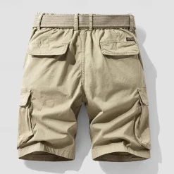 Best OUKU Men's Tactical Shorts Cargo Shorts Shorts Buttons Elastic Waist Multi Pocket Plain Wearable Short Outdoor Daily Camping & Hiking Fashion Classic Black Army Green