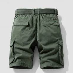 Best OUKU Men's Tactical Shorts Cargo Shorts Shorts Buttons Elastic Waist Multi Pocket Plain Wearable Short Outdoor Daily Camping & Hiking Fashion Classic Black Army Green