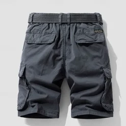 Best OUKU Men's Tactical Shorts Cargo Shorts Shorts Buttons Elastic Waist Multi Pocket Plain Wearable Short Outdoor Daily Camping & Hiking Fashion Classic Black Army Green