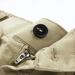 Best OUKU Men's Tactical Shorts Cargo Shorts Shorts Buttons Elastic Waist Multi Pocket Plain Wearable Short Outdoor Daily Camping & Hiking Fashion Classic Black Army Green