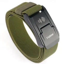 OUKU Men's Tactical Tactical Belt Nylon Web Belt Nylon Belt ArmyGreen Black Nylon