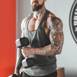 OUKU Men's Tank Top Fitness Tank Tank Undershirt U Neck Sleeveless Sport Casual Daily Gym Breathable Soft Plain Black White Activewear Fashion Basic