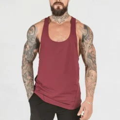 OUKU Men's Tank Top Fitness Tank Tank Undershirt U Neck Sleeveless Sport Casual Daily Gym Breathable Soft Plain Black White Activewear Fashion Basic