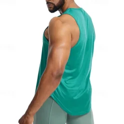 Discount OUKU Men's Tank Top Fitness Tank Tank Undershirt Crew Neck Sleeveless Sport Casual Daily Gym Breathable Soft Plain Black Yellow Activewear Fashion Basic
