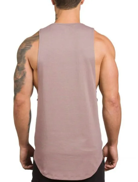 Sale OUKU Men's Tank Top Gym Shirt Vest Top Muscle Shirt Sleeveless Crewneck Summer Fashion Streetwear Bodybuilding Fitness Sports & Outdoor Athleisure Gym Black White Gray Top Tee for Men