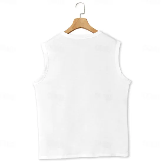 Best OUKU Men's Tank Top Henley Shirt Vest Top Undershirt Sleeveless Henley Summer Plain Fashion Designer Basic Vacation Street Going out Black White Green Top Tee for Men