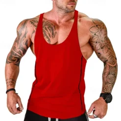 Hot OUKU Men's Tank Top Tank Undershirt Crew Neck Sleeveless Sport Casual Daily Gym Breathable Soft Plain Black White Activewear Fashion Basic
