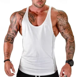 Hot OUKU Men's Tank Top Tank Undershirt Crew Neck Sleeveless Sport Casual Daily Gym Breathable Soft Plain Black White Activewear Fashion Basic