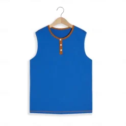 Best OUKU Men's Tank Top Undershirt Sleeveless Shirt Wife beater Shirt Sleeveless Henley Summer Plain Fashion Designer Muscle Patchwork Outdoor Going out Gym Royal Blue Purple Brown Top Tee for Men