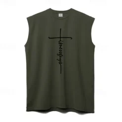Best OUKU Men's Tank Top Vest Sleeveless Shirt Sleeveless Crewneck Summer Plain Fashion Classic Comfortable Street Casual Sports Black White Red Top Tee for Men